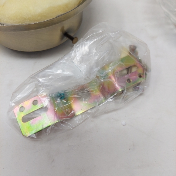 Porfolio Flushmount Ceiling Light Fixture Acorn Shape Hobnail Glass Gold Base - Picture 10 of 12